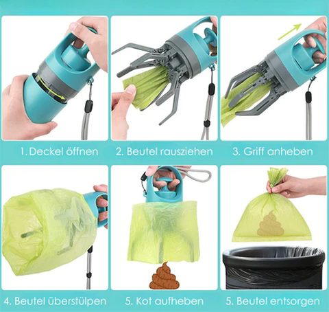 Paw luck | Dog waste grabber with waste bag dispenser 